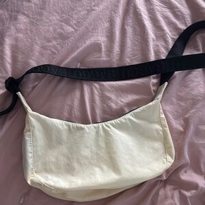 BAGGU Small Nylon Crescent Bag- Ivory